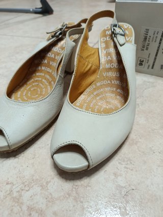 Zapatos Virus Moda Talla 36 Tacón Cómodos