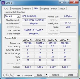 Kingston DDR3 4GB 1600-1333MHz RAM