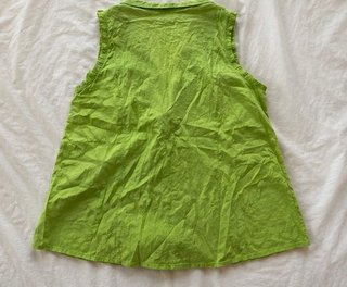 Blusa verde sin mangas talla