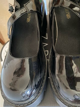 Zapatos negros charol plataforma hevilla Mary Jane