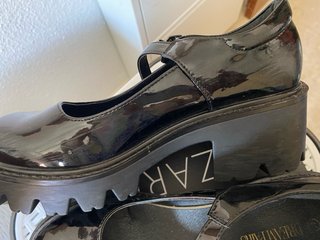 Zapatos negros charol plataforma hevilla Mary Jane