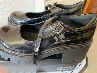 Zapatos negros charol plataforma hevilla Mary Jane