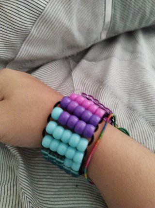 Bracciale perline arcobaleno
