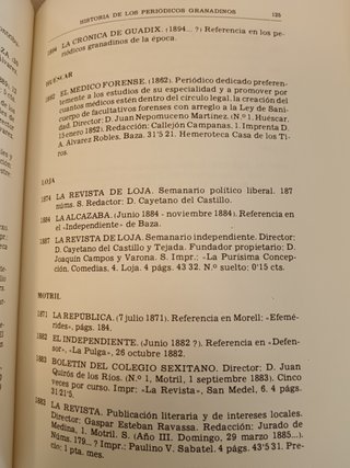 Libro "Historia de los periódicos granadinos"
