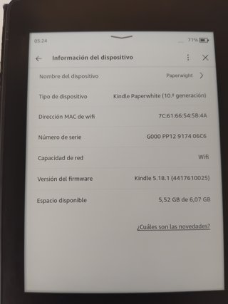 Kindle Paperwhite 10ª Gen Negro