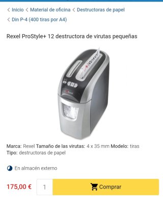 Destructora Rexel Prostyle +12