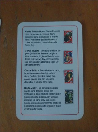 UNO Pocket Super Foodies Carte