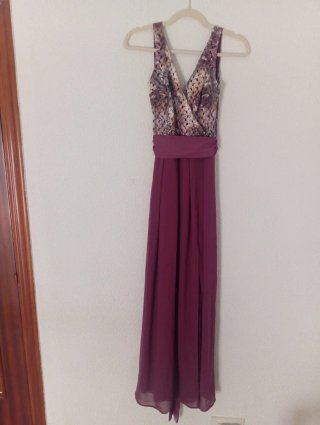 Vestido largo ocasión especial morado