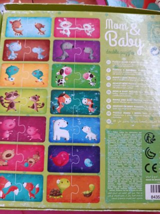 Puzzle mamá y bebe animales 2+