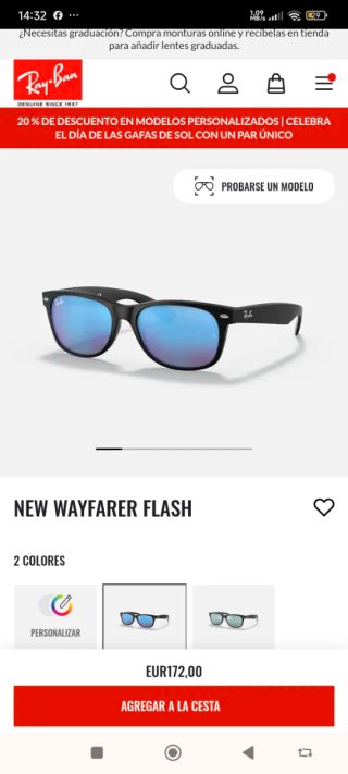 Gafas de sol Ray-Ban New Wayfarer RB2
