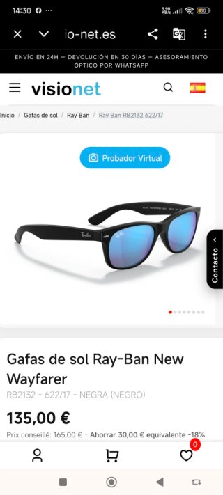 Gafas de sol Ray-Ban New Wayfarer RB2