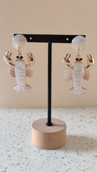 Pendientes Langosta Resina