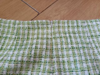 Falda Tweed Mini Verde y Blanco