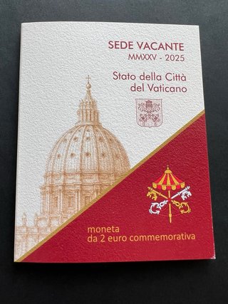 Mineta 2 Euro Vaticano Sede Vacante 2005 moneda