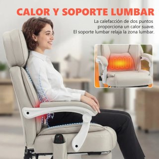 Silla Escritorio Reclinable Masaje Vibratorio