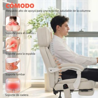 Silla Escritorio Reclinable Masaje Vibratorio