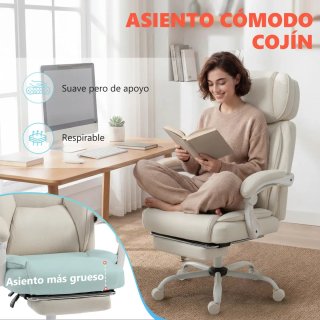 Silla Escritorio Reclinable Masaje Vibratorio