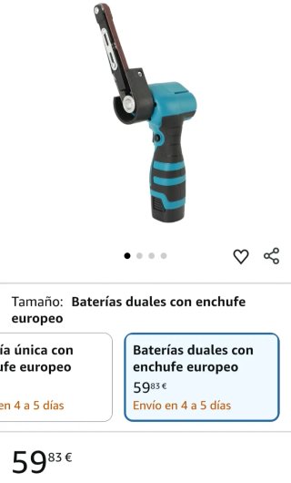 Lijadora de banda a batería