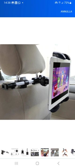 Supporto auto tablet e cellulare