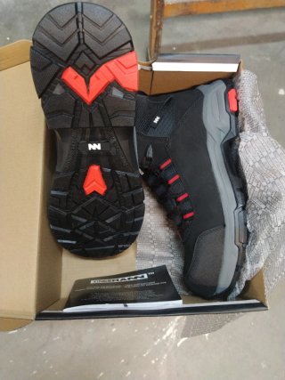 Botas de trabajo Kingsmann negras y rojas