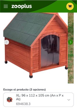 Caseta para perro de madera XL