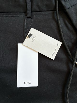 Pantalón chino Mango negro talla 44