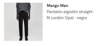 Pantalón chino Mango negro talla 44