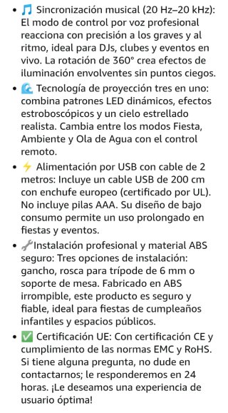 Luz de Fiesta Estroboscópica Proyector