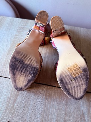 Sandalias tacón efecto piel pitón talla 39