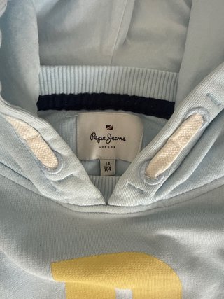 Sudadera Pepe Jeans con capucha azul y amarilla