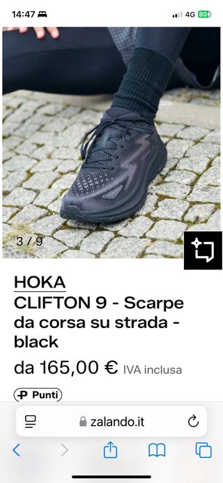Hoka Clifton 9 Scarpe da Corsa Uomo Taglia 42