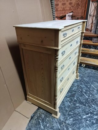 Cómoda Antigua Madera y Mármol