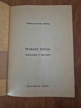 Trabajo social ideologia y metodo
