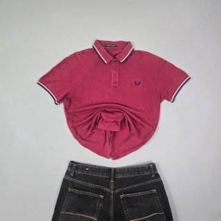 Fred Perry Polo Shirt Burgundy Granate Talla L