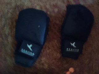 Guantes Domyos Negro Deporte Contacto y bhuda azul