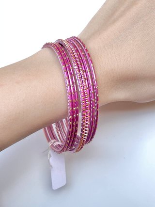 Braccialetti indiani bangles con glitter