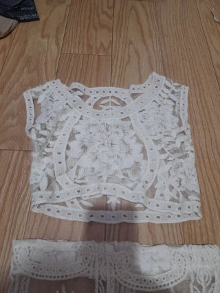 Conjunto encaje transparente para bikini