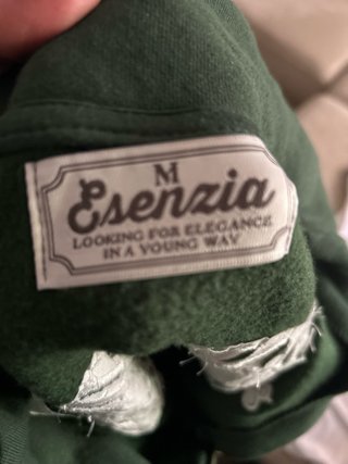 Sudadera Ezencia verde con cremallera