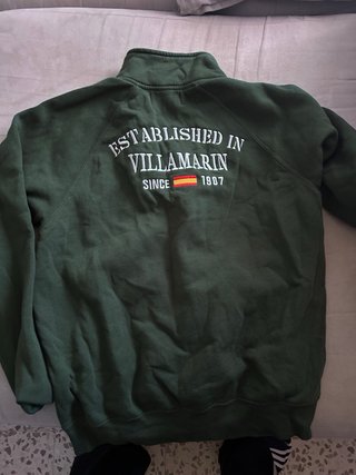 Sudadera Ezencia verde con cremallera