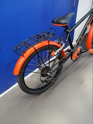 Bicicleta niños 20 pulgadas Btwin 500 negro naranja 6-9 años