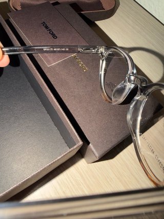 Gafas Tom Ford Transparentes y Doradas