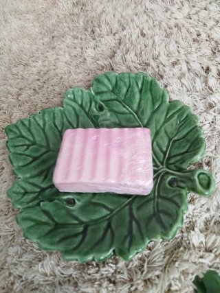 3 Cuencos Vintage Hoja Cerámica Verde
