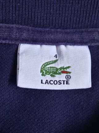 Polo Lacoste Manica Lunga Taglia 4 L Blu Navy