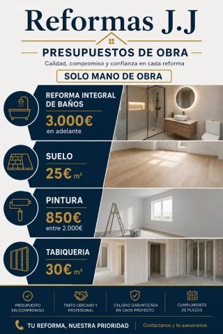 Servicios de mano de obra para reformas