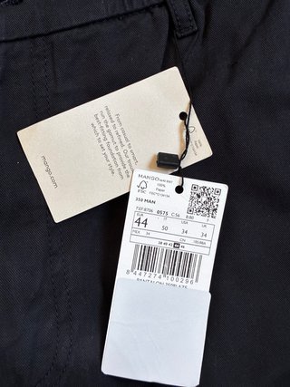 Pantalón chino Mango azul marino Talla 44. Regular