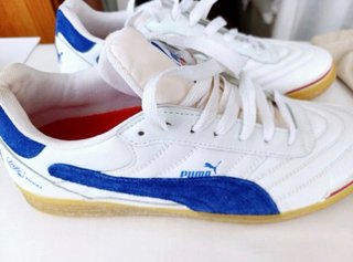 Zapatillas Puma Futbol Sala Blancas y Azules