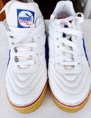 Zapatillas Puma Futbol Sala Blancas y Azules