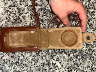 Fondina Leica in pelle marrone