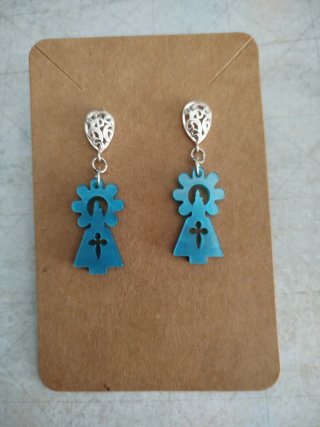 Pendientes Virgen del Pilar Azules