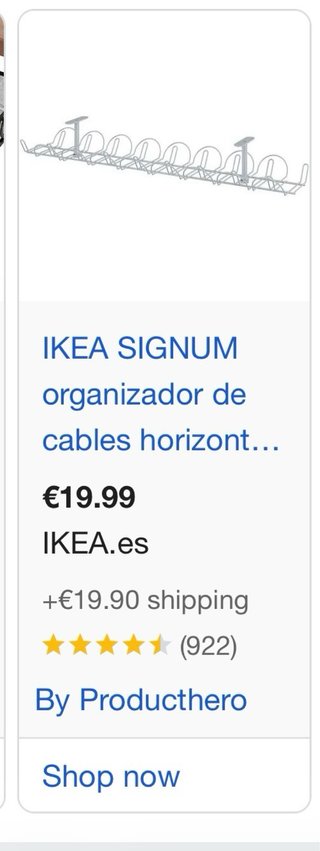 Organizador de cables Ikea SIGNUM horizontal